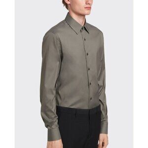 Prada Men’s Iron Grey Stretch Poplin Dress Shirt size neck 17.5